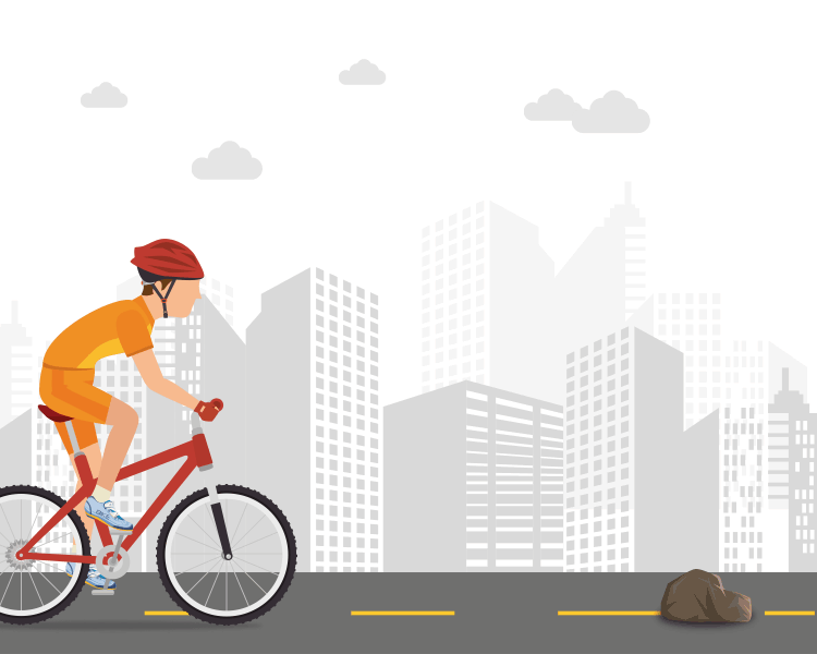 自行车骑行一系列有趣小动画GIF图Hype软件制
