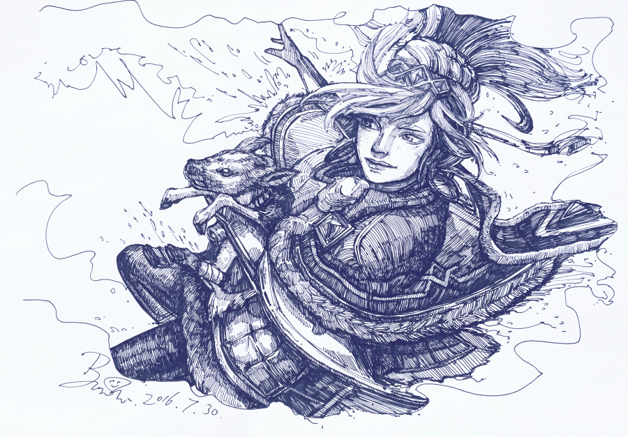 【2016年7月30日】岩雀 塔莉垭|绘画习作|插画