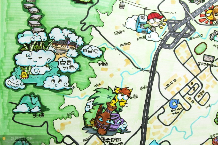 重庆北碚手绘Q版地图|信息图|平面|但你只想听