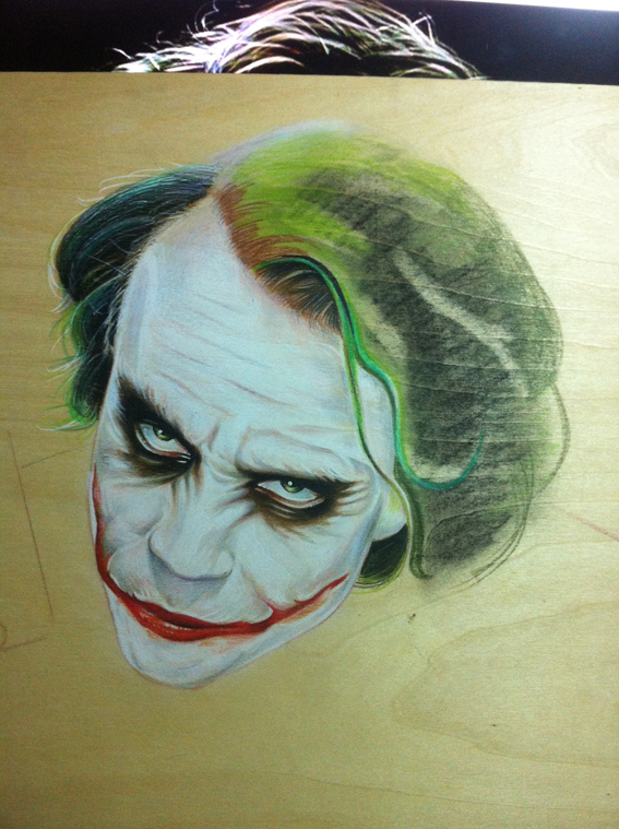 彩铅水溶画—joker小丑