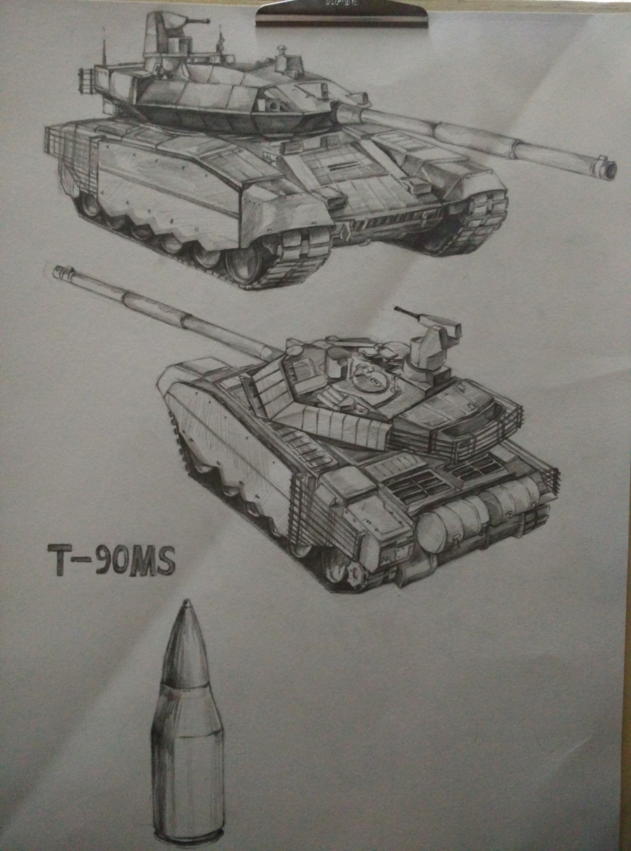 坦克|素描|纯艺术|不洗澡防御高 - 原创设计作品