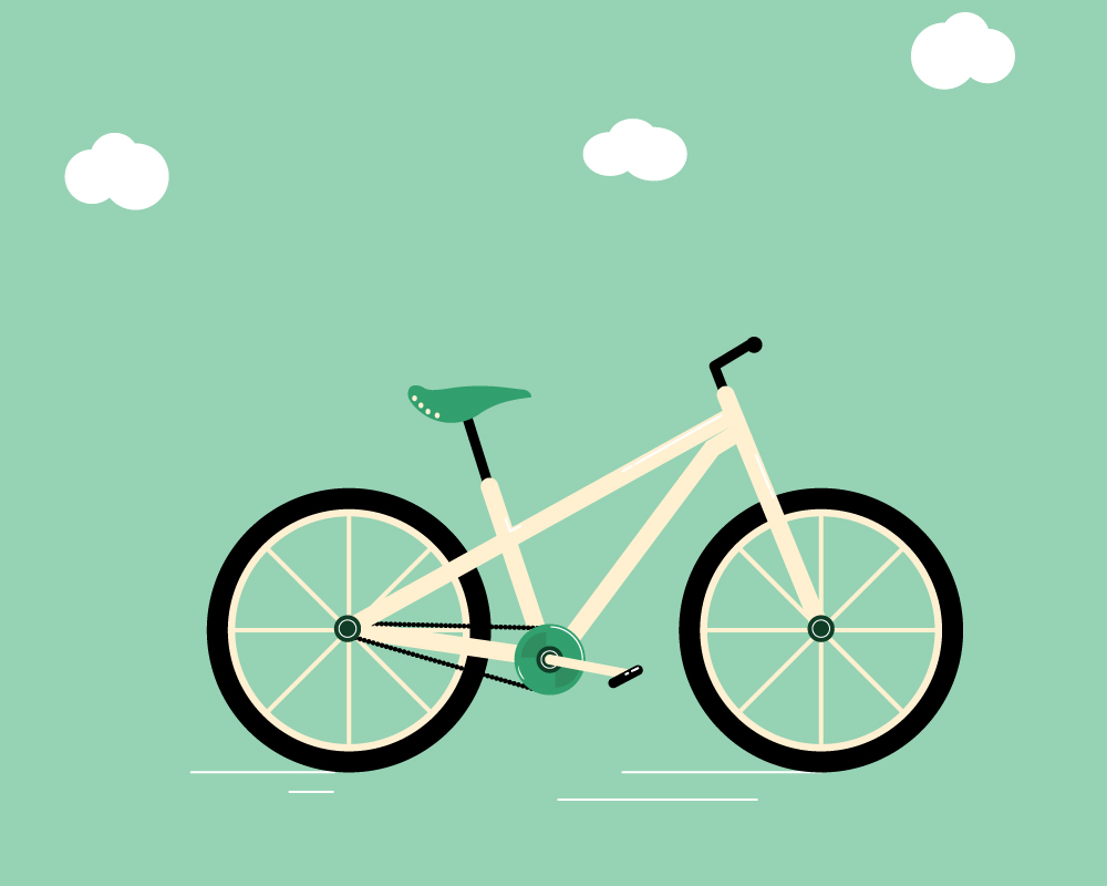 自行车|插画|插画习作|skyler_cheng - 原创作品