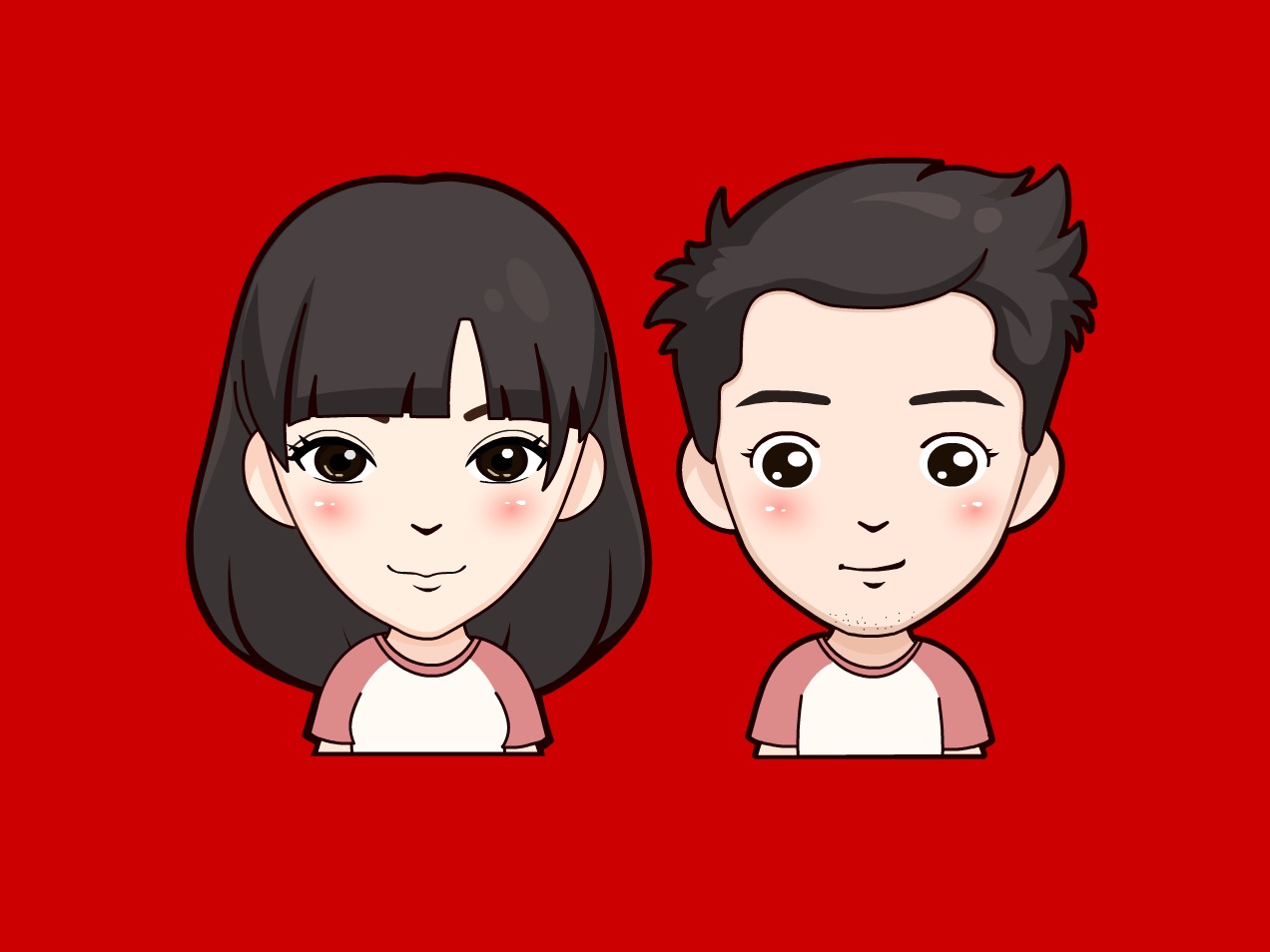 结婚照图片卡通