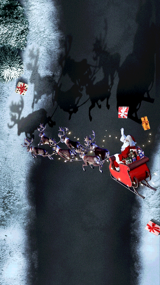 奔驰圣诞节节日海报