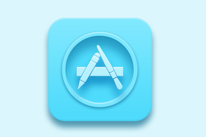 苹果app store图标一枚,中间标志自苹果素材