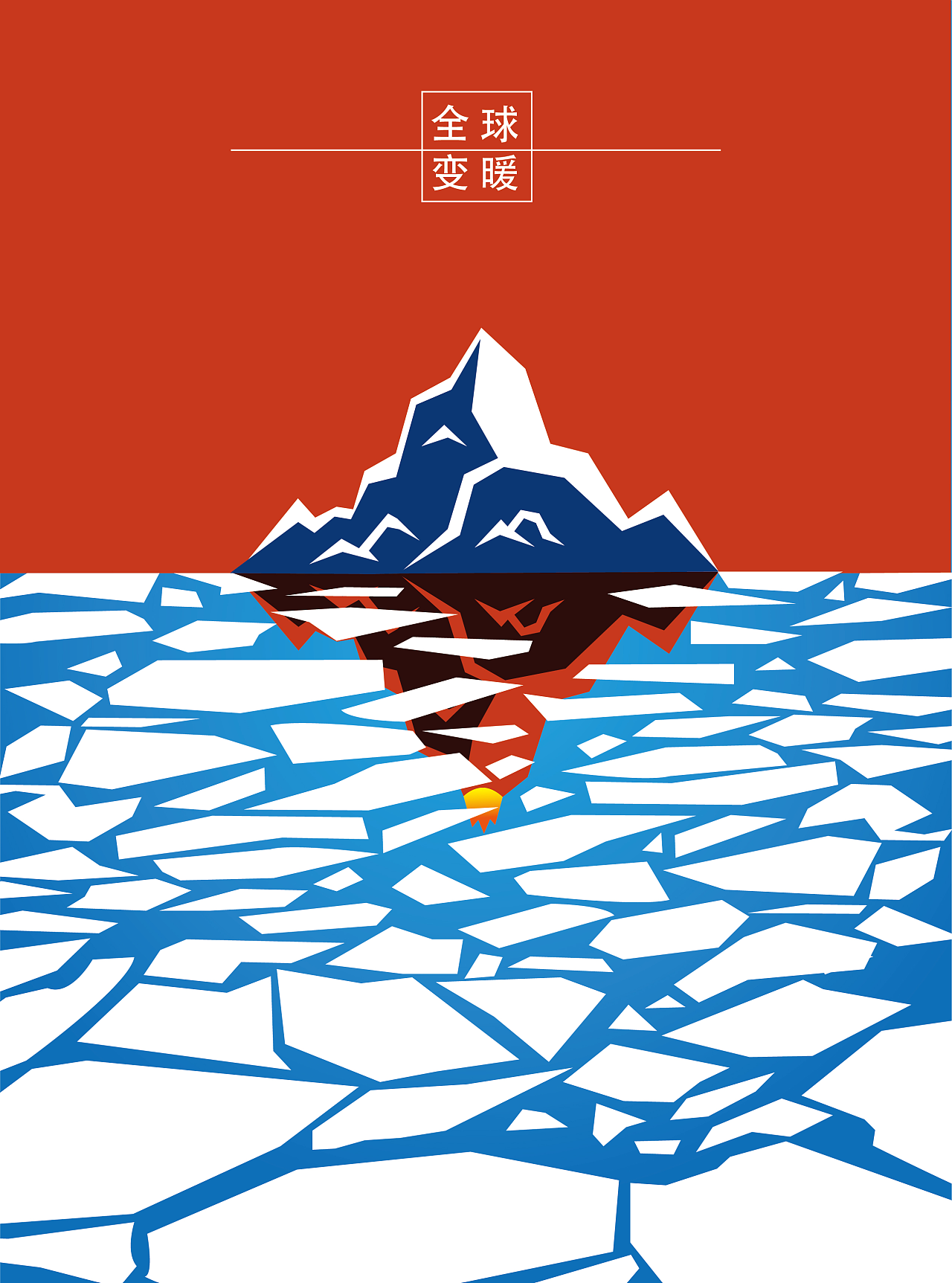"全球变暖"公益海报