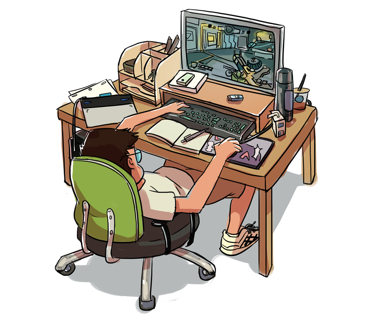 累趴了的卡通囹an)ke