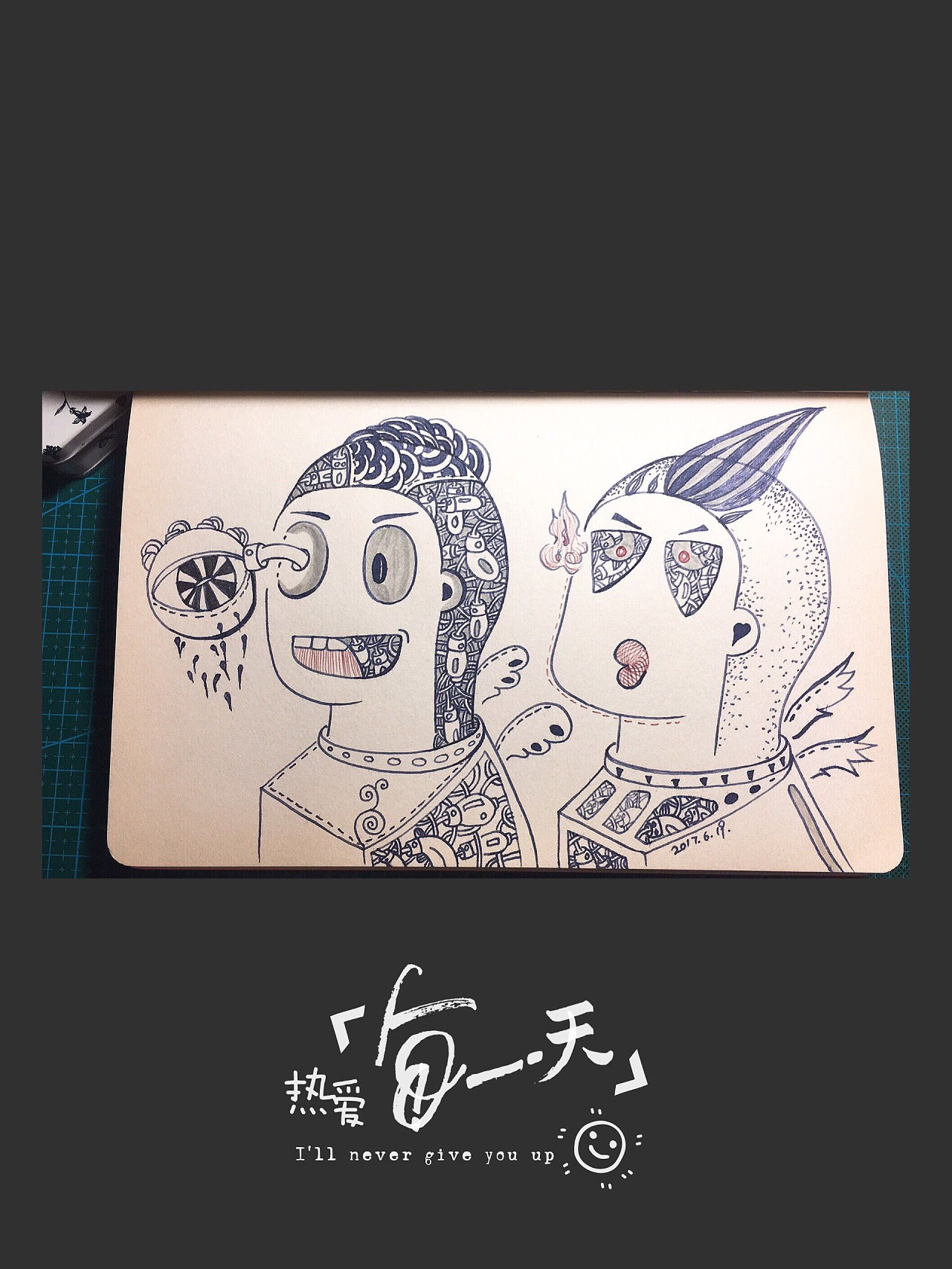 边听鬼故事边画画!结果确实很诡异!|插画|涂鸦\/