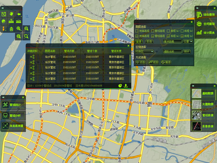 自己构思的gis地理信息系统界面,没做完,不成熟
