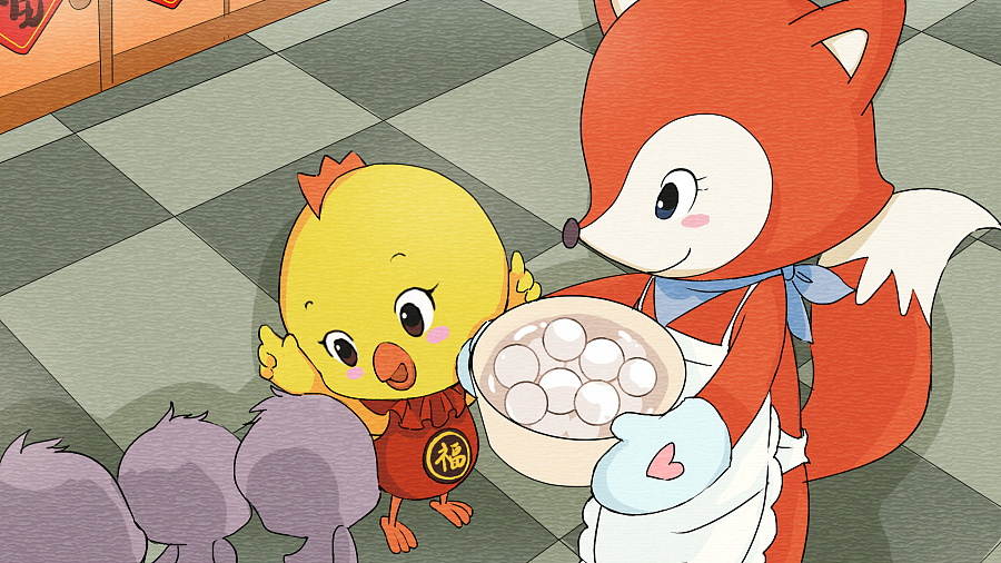 高登吃汤圆1920|单幅漫画|动漫|陆离Kz - 原创设