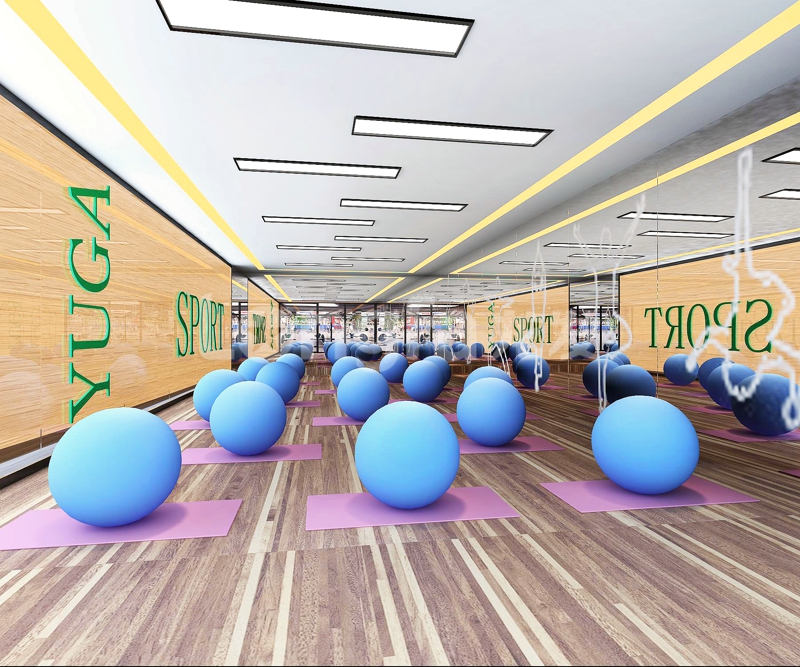 龙发装饰丨2400平健身中心装修设计效果图|室