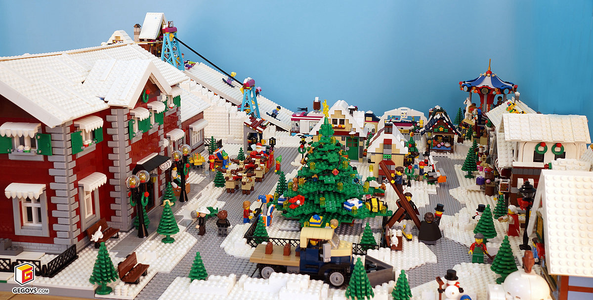 【GegoVs】乐高冬季火车站&圣诞冬季小镇|手工艺|其他手工|G.S - 原创作品 - 站酷 (ZCOOL)