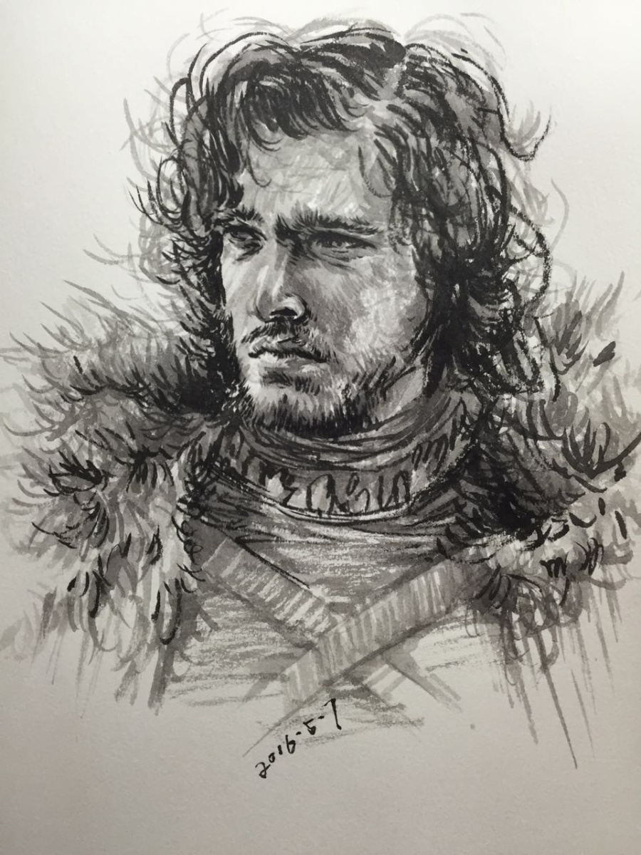 Jon Snow|速写|纯艺术|walewa - 原创设计作品