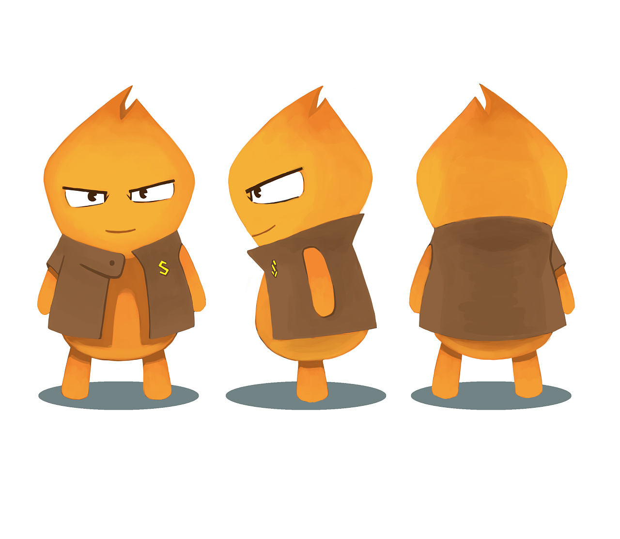 卡通人物设计三视图