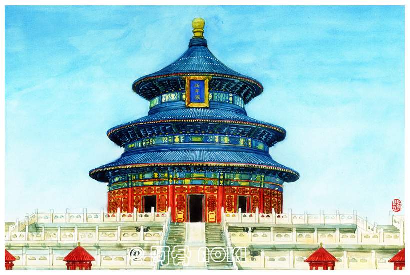 手绘城市系列——《北京》
