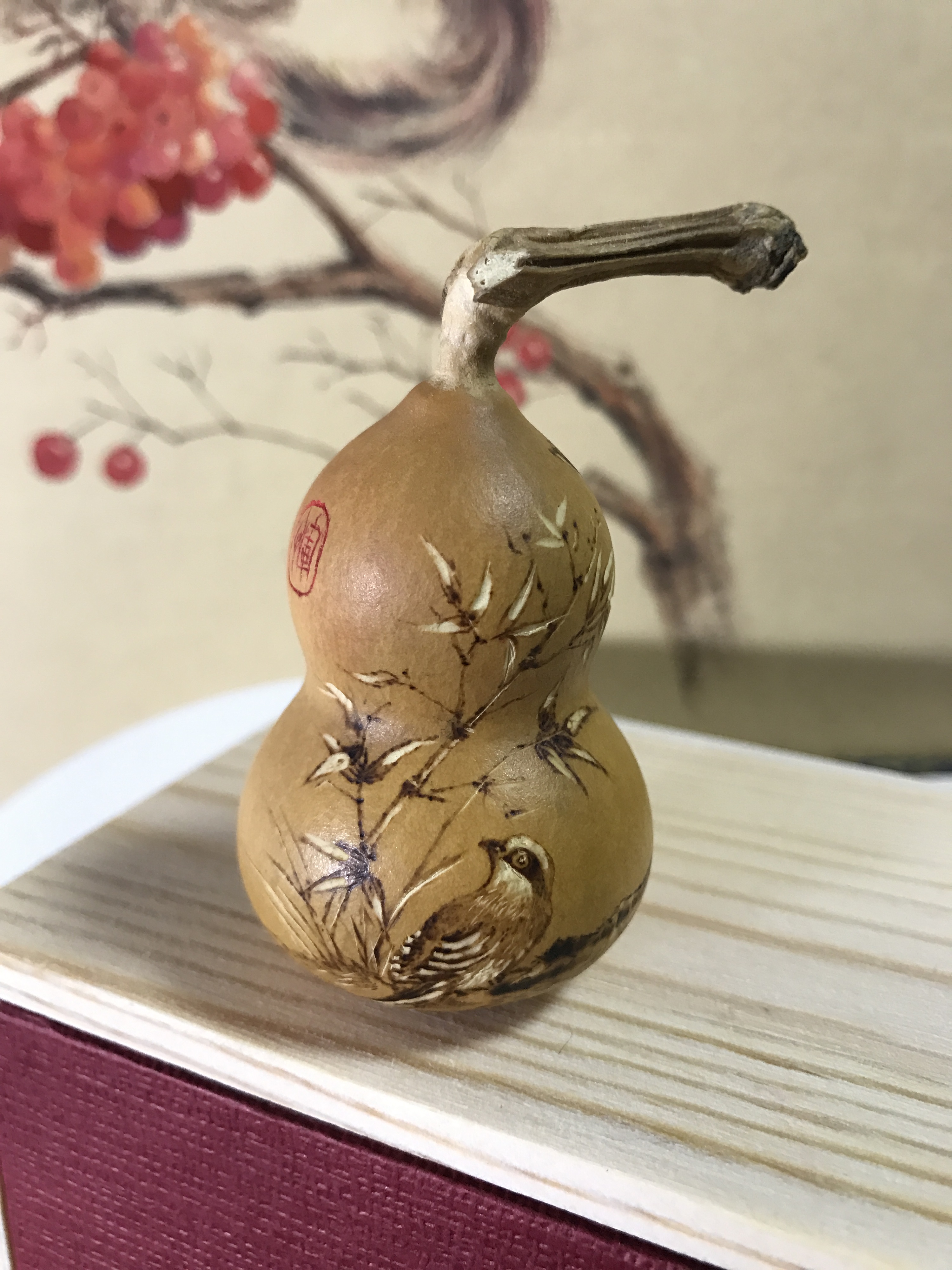 小恽老师烙画雕刻葫芦鸟系列23