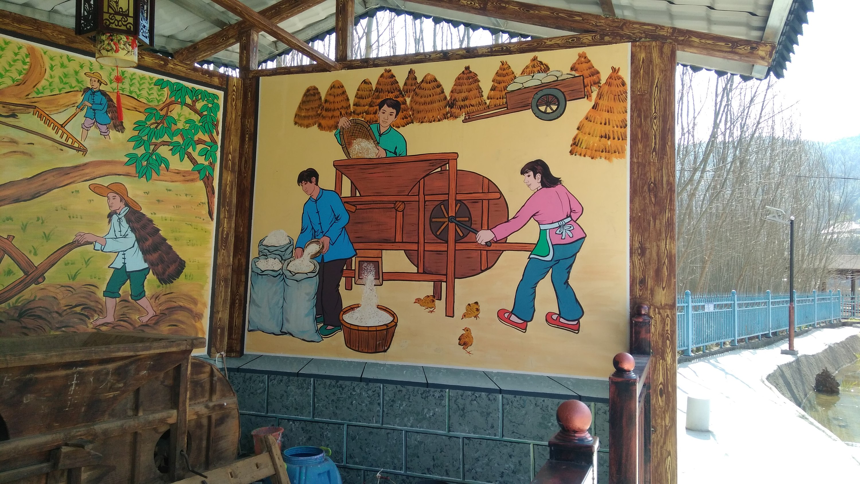 农耕文化墙体彩绘墙绘壁画云南昆明锦泰彩绘公司