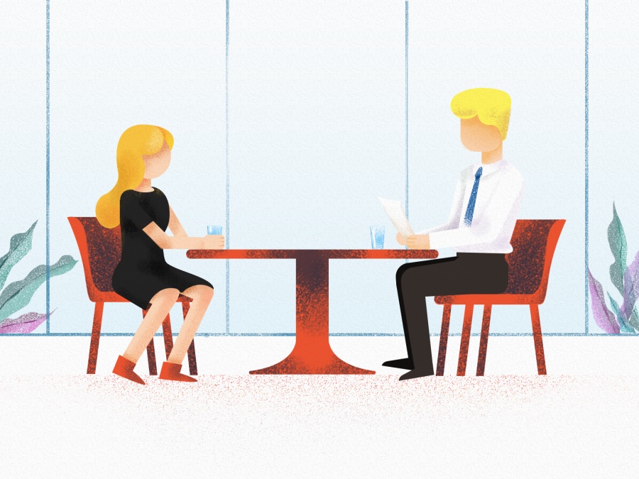 同传口译译员生活状态|商业插画|插画|raindrop