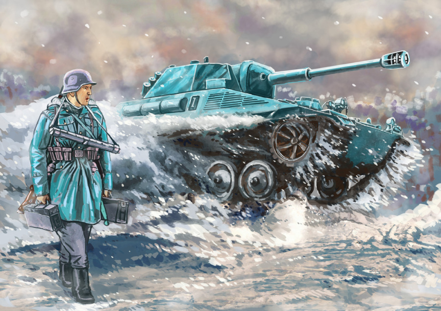锡默尔斯多夫坦克大战|绘画习作|插画|3z_ing - 