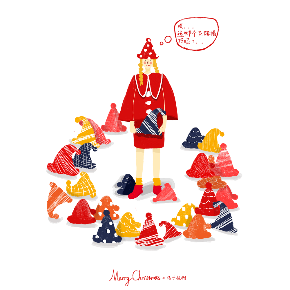 圣诞节--该选哪个圣诞帽啊!