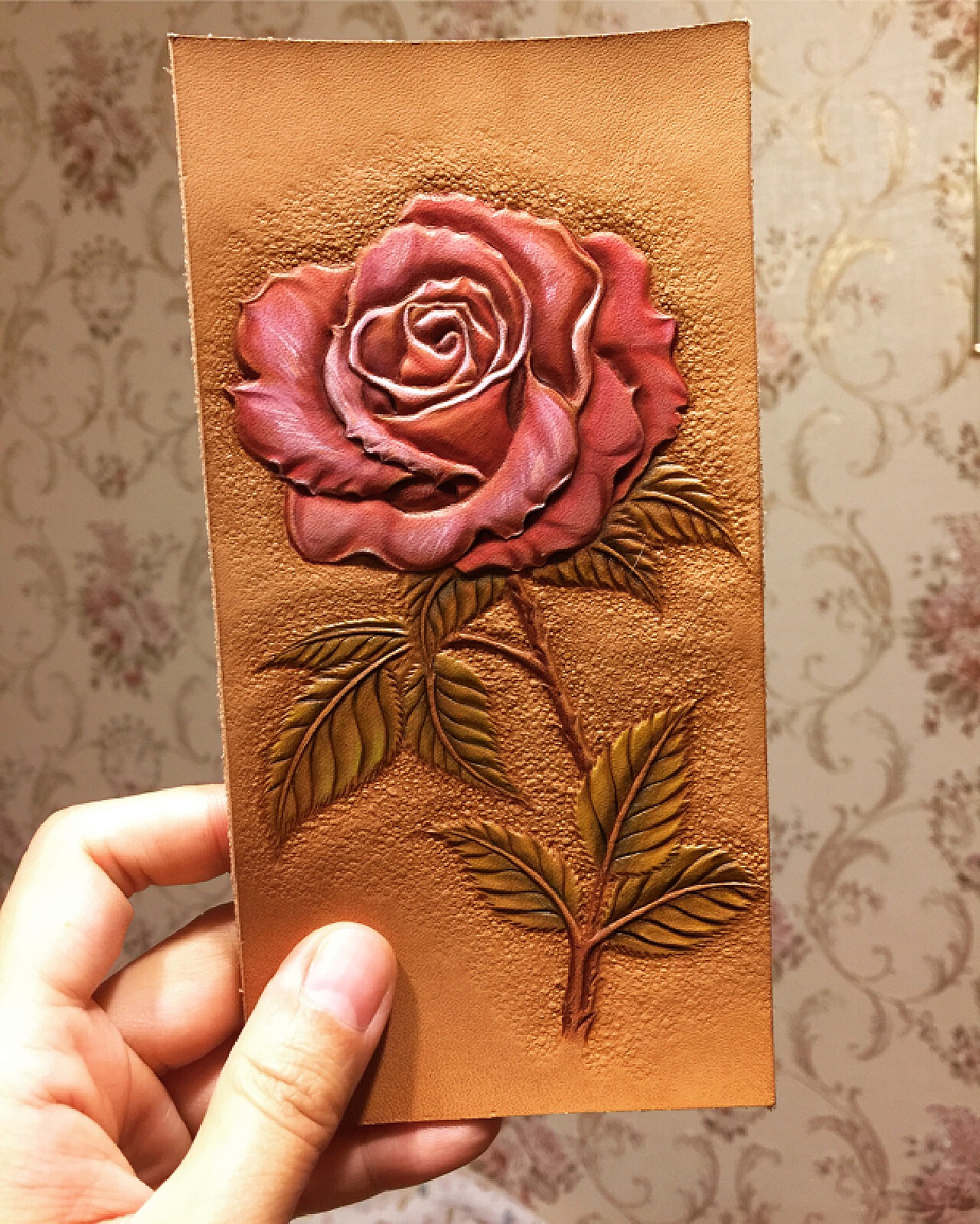 沙漠玫瑰-皮雕皮艺皮塑