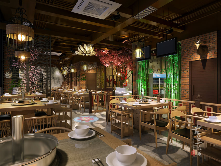 温州专业火锅店装修|温州火锅店设计-牛华绿缘