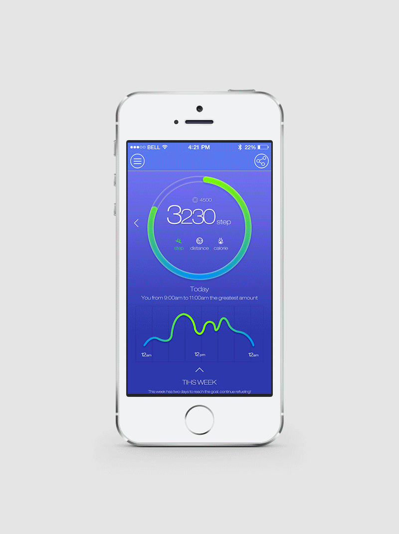 ios7风格界面练习之计步器|ui|app界面|tonychan_1990