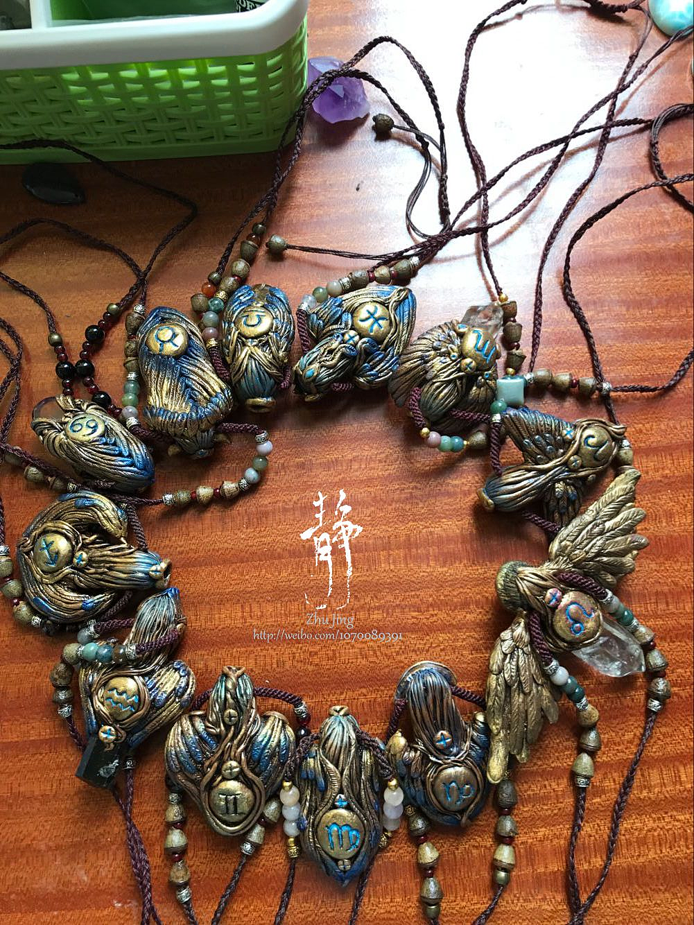 【静ZJ】原创手作粘土12星座守护天使精灵|手