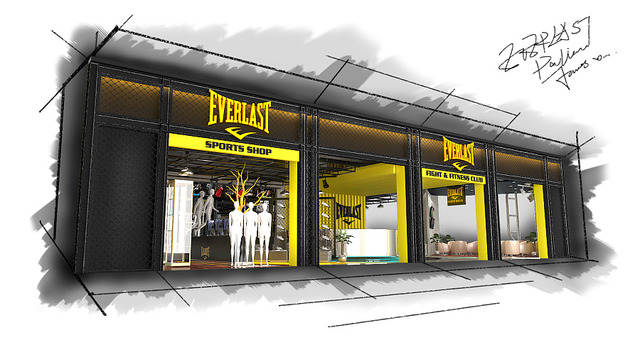 大连EVERLAST格斗俱乐部(中国·大连)|室内设计|空间\/建筑|XuXu0208 - 原创设计作品 - 站酷 (ZCOOL)