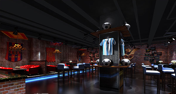 6专业汉中酒吧KTV装修设计-soccer足球主题酒