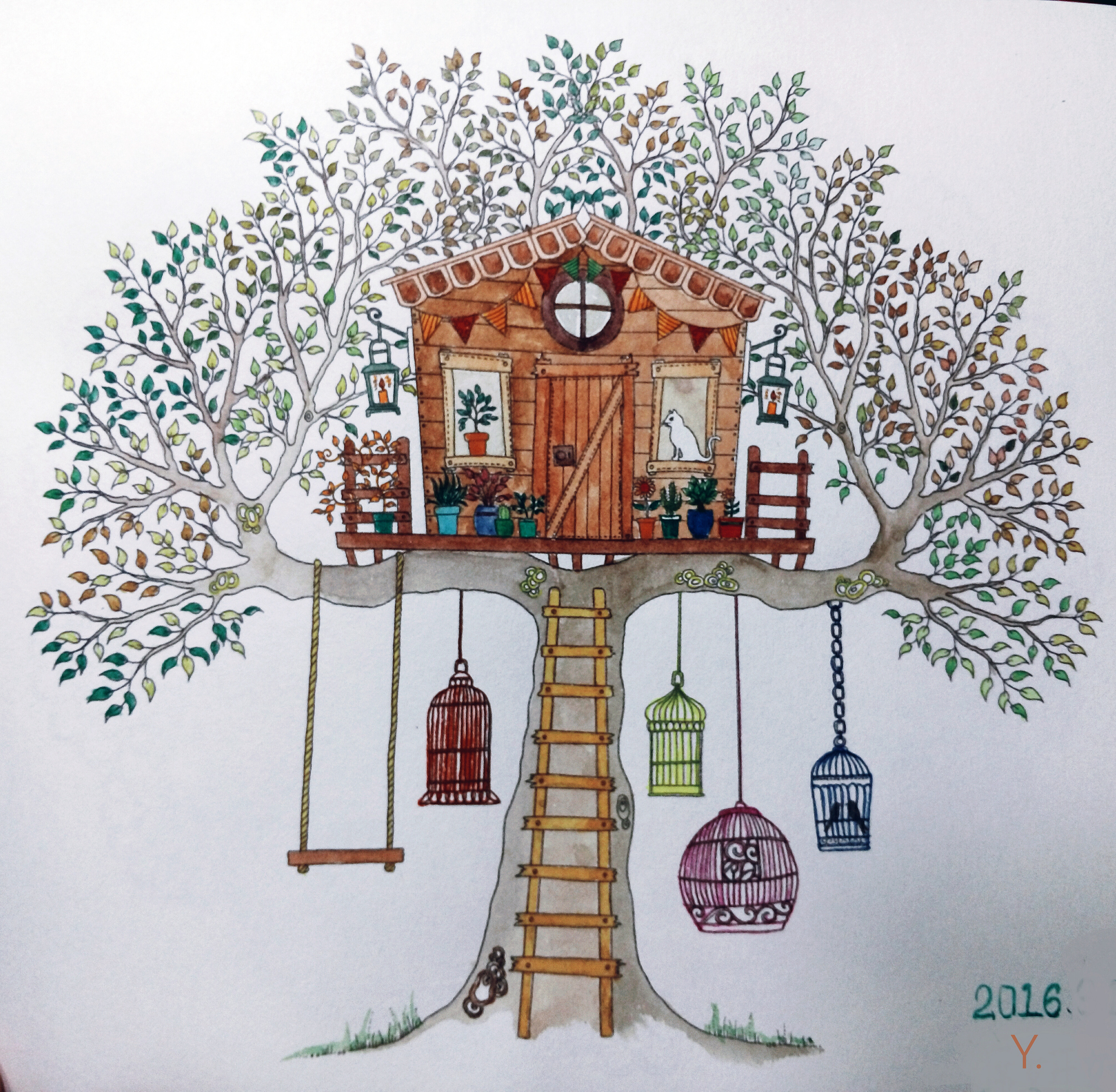 秘密花园填色本|插画|插画习作|三木默言 - 原创作品 - 站酷 (ZCOOL)