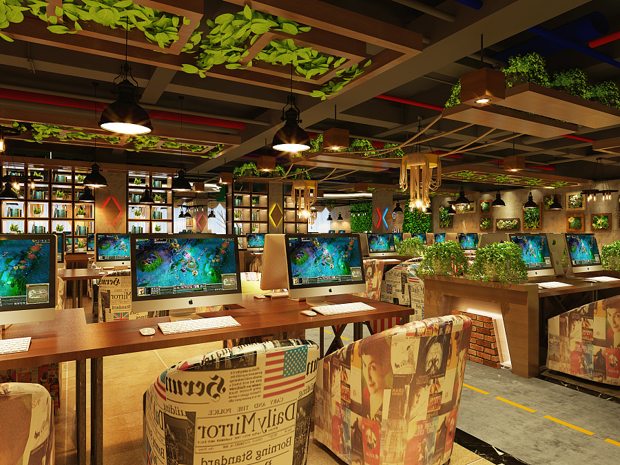 湖北武汉交友网咖|室内设计|空间\/建筑|杰网装饰