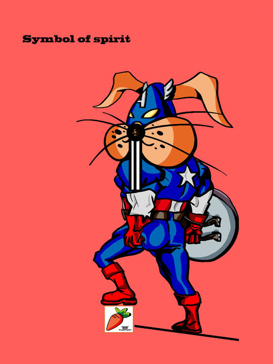 桶童兔——美国队长
