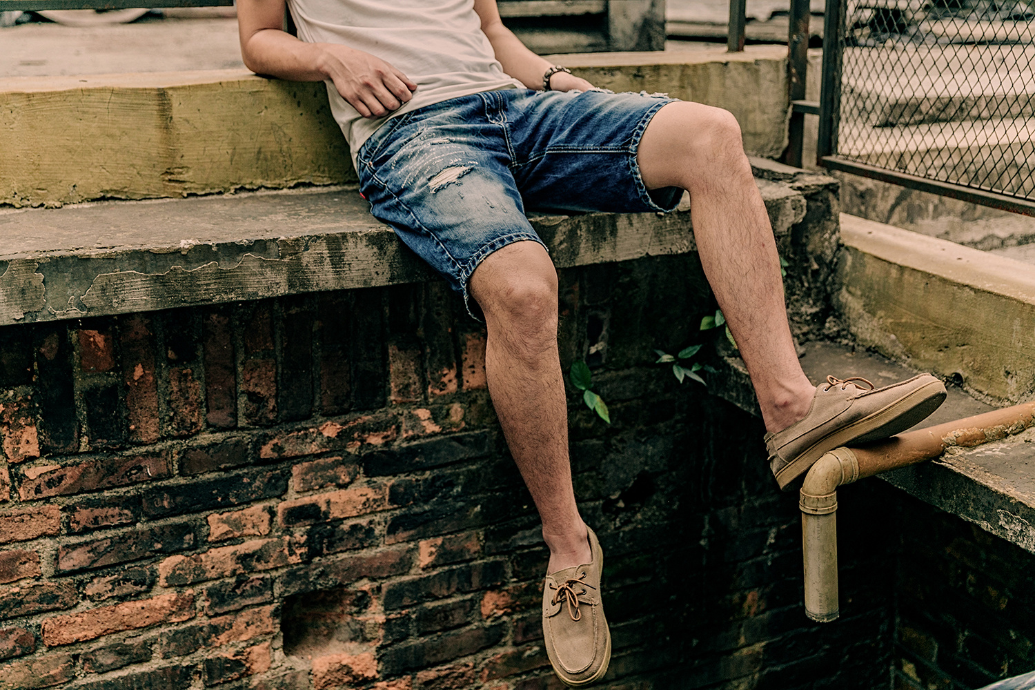 广州增城 新塘牛仔裤半身模特上身图拍摄 男女 牛仔裤