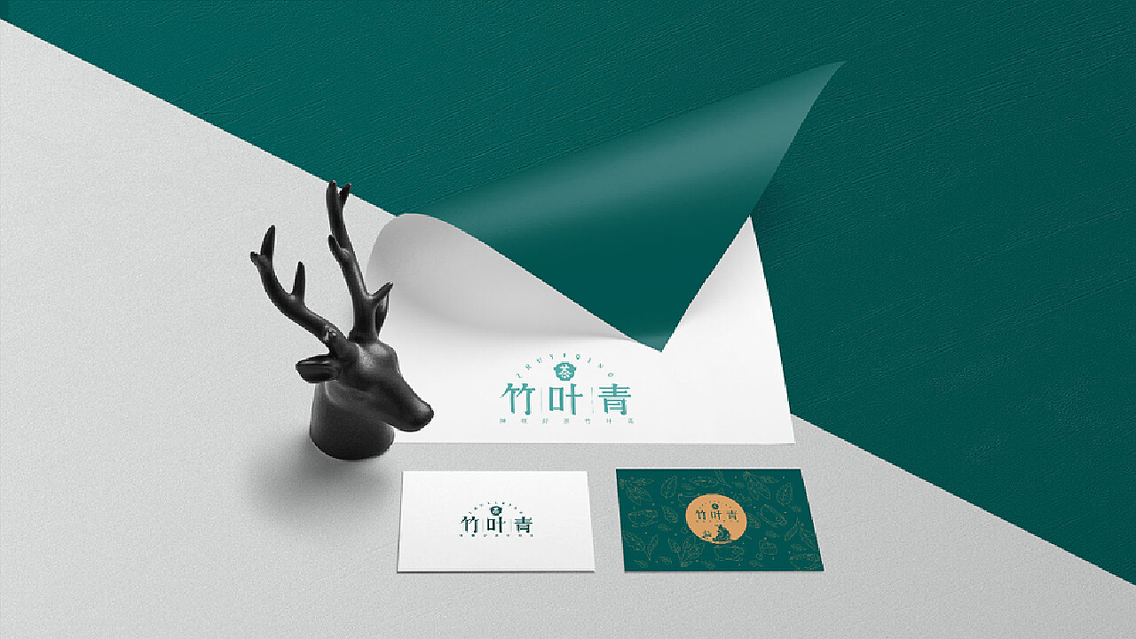 竹叶青茶叶logo设计