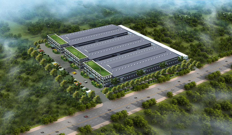 厂区鸟瞰效果图|建筑设计|空间\/建筑|崔菲菲 - 原