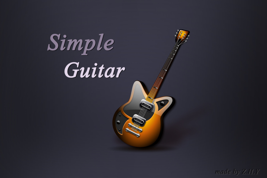 simple guitar|图形\/图案|平面|海之源 - 原创设计