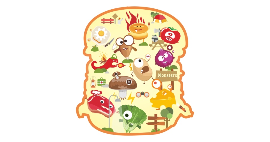 垃圾食品小怪物入侵人体|图形\/图案|平面|歪米粒