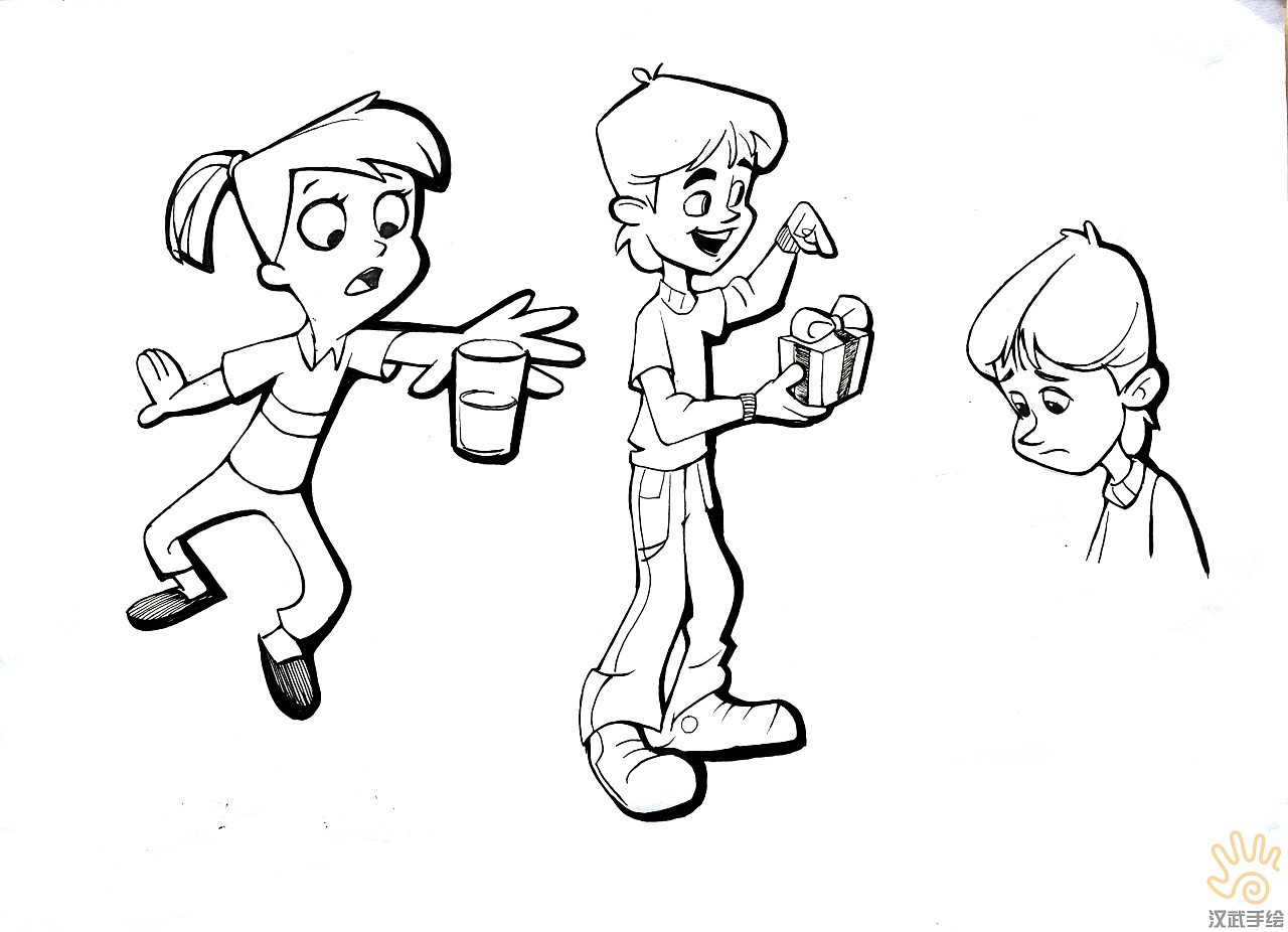 动画动漫人物角色手绘线稿