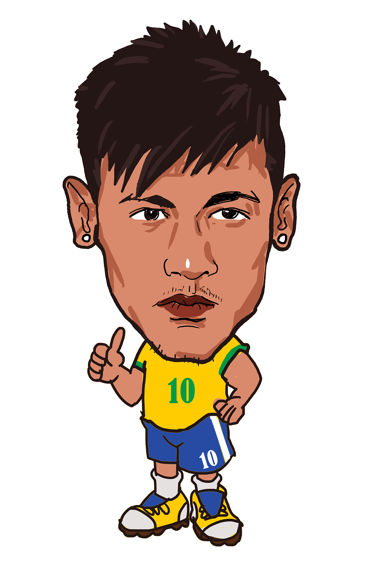 巴西世界杯A组球星|动漫|肖像漫画|nokind - 原创