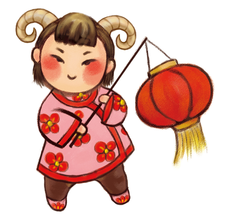 羊年 中国娃娃 春节贺卡