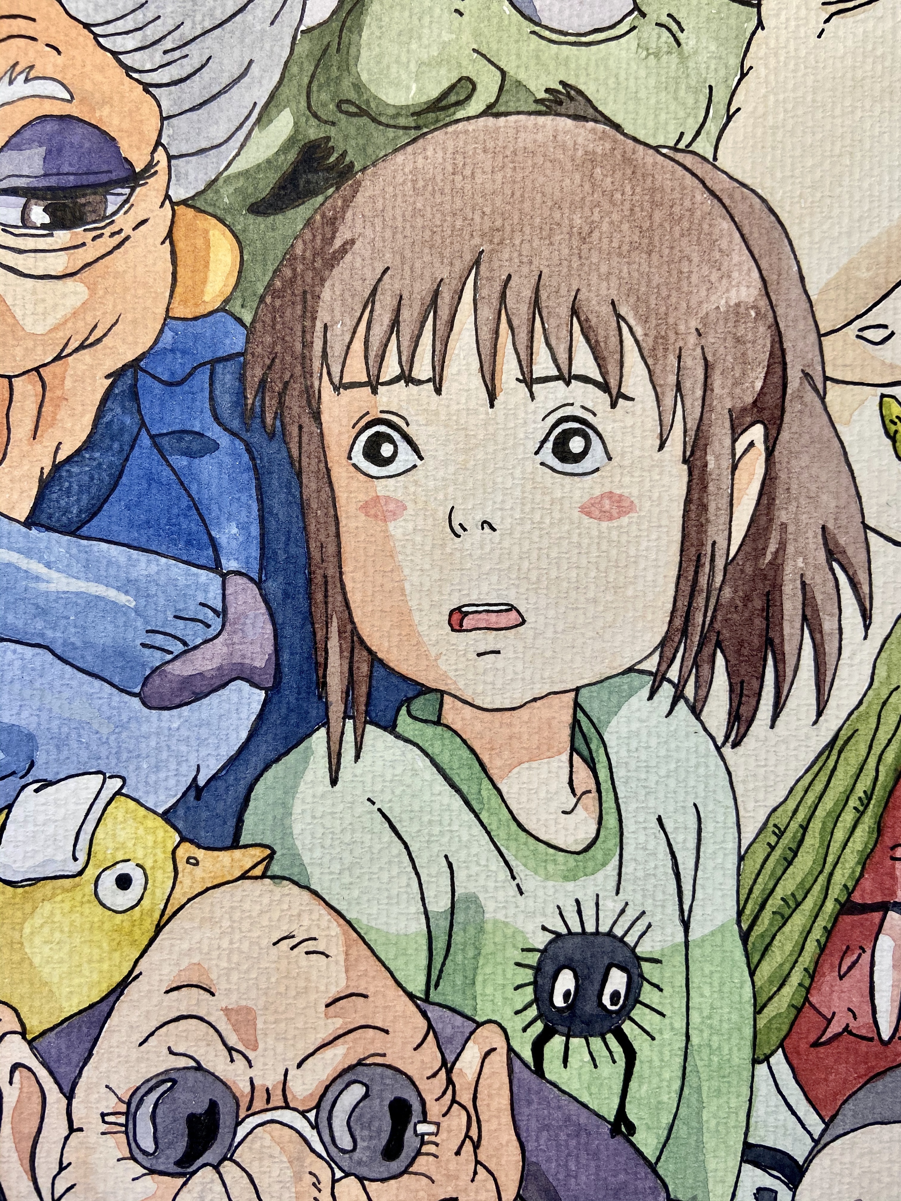 手绘水彩|宫崎骏漫画系列01—《千与千寻》