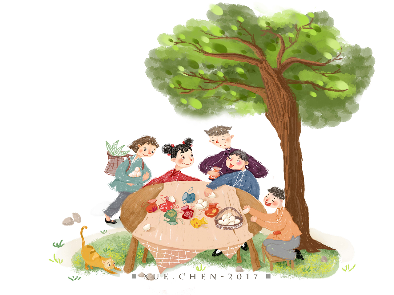 《中国民俗故事》插图|插画|商业插画|chenxue