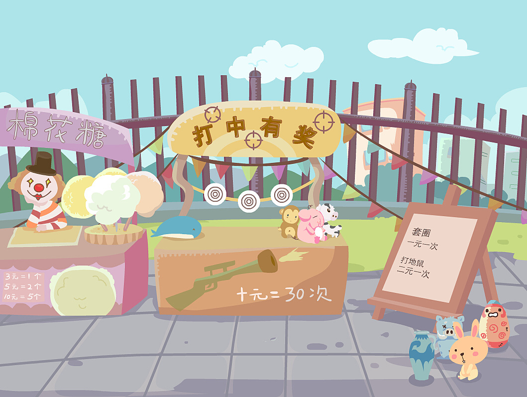 集市场景|动漫|动画片|七姐姐万岁 - 原创作品 - 站酷