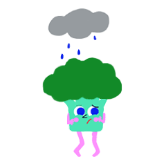 《西兰花君和小阿番》微信表情|插画|艺术插画|阮阮