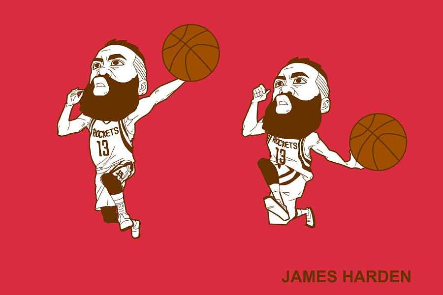 NBA球星哈登|概念设定|插画|bjao - 原创设计作