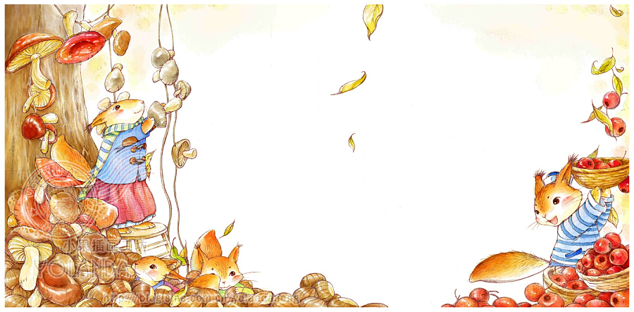 《365童话故事--老鼠煮秋天》 绘本内页|商业插