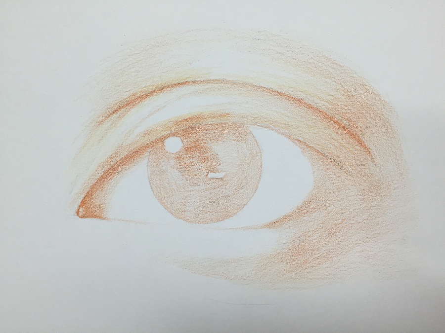 近期一个彩铅眼睛小练习|彩铅|纯艺术|mucha徐