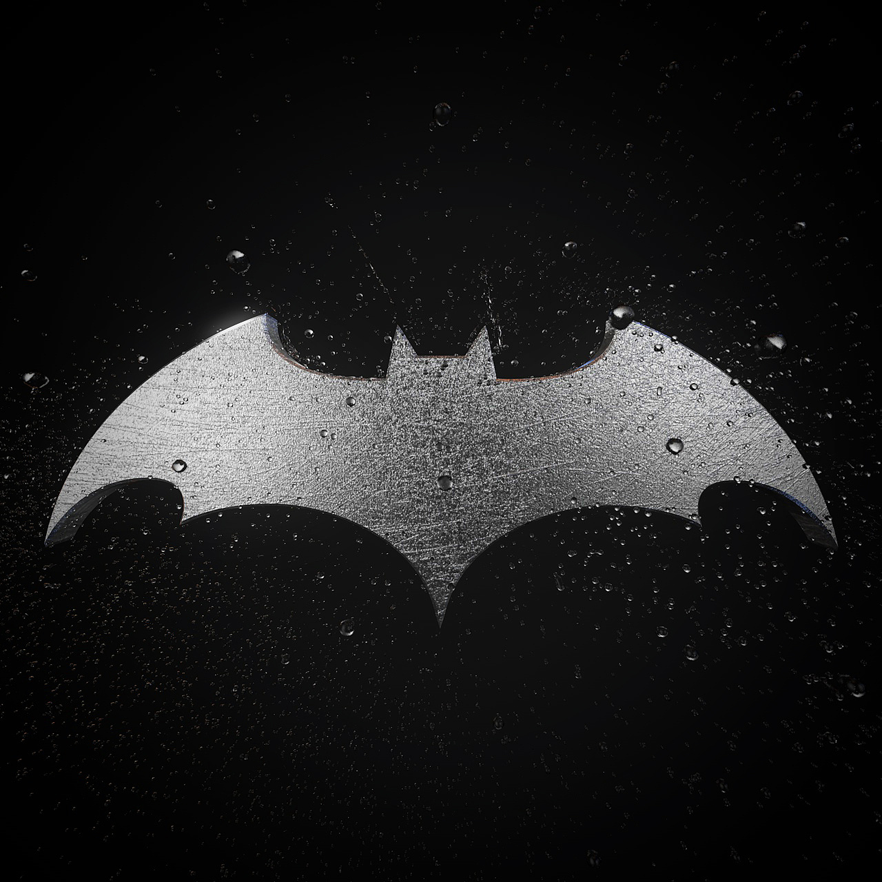 正义联盟的粉丝,为几个标志性英雄都做了饭制logo之蝙蝠侠,蝙蝠侠的