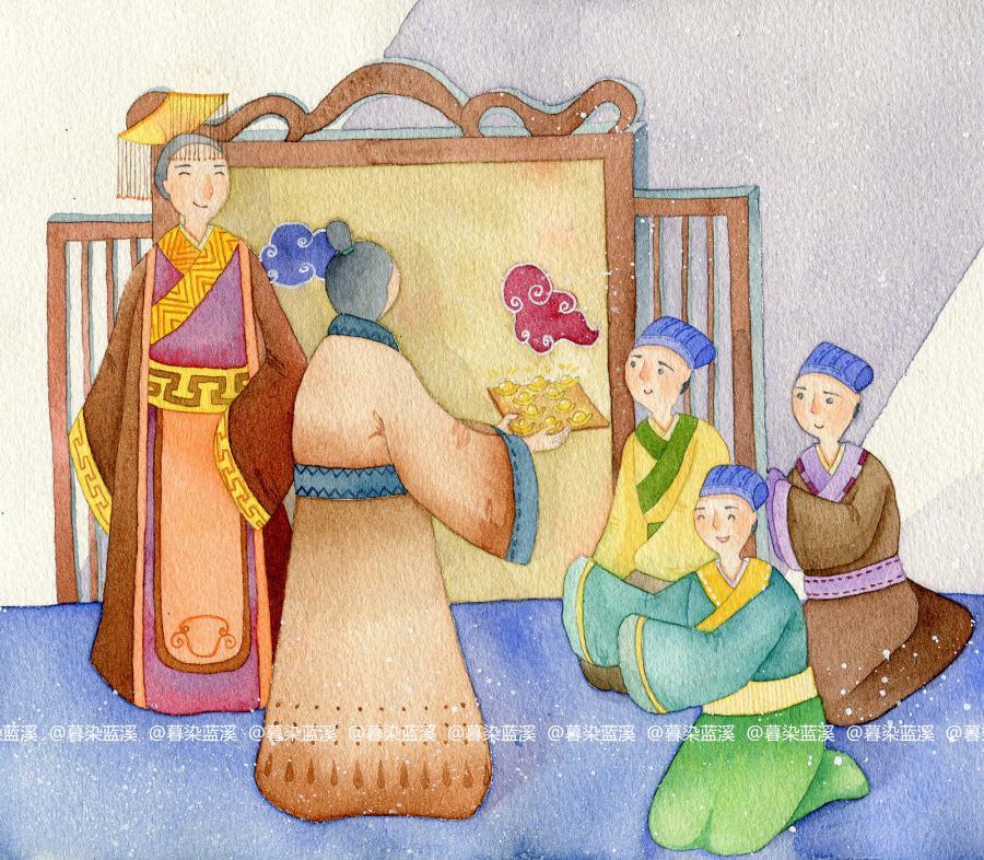 中国传统节日故事绘本-清明节|儿童插画|插画|木